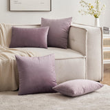 1 x RAW Customer Returns MIULEE Set of 2 Velvet Cushion Covers Pillow Case Sofa Cushion Decorative Throw Pillows Couch Cushions with Hidden Zipper Sofa Bedroom 26 x 26 Inch 65 x 65 cm Pink Purple - RRP €28.49