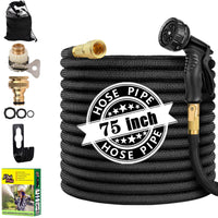 1 x RAW Customer Returns Garden hose flexible 22.5 m 75 ft, hose water hose flexible hose pipes with 10-mode water spray gun, hose, flexible hose, expandable hose spray gun - RRP €23.99