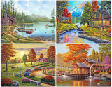 1 x RAW Customer Returns Diamond Painting, 4 Pack DIY 5D Diamond Painting Pictures for Adults Children with Diamond Painting Accessories Diamond Painting Kits Painting by Numbers Living Room Pictures Decoration for Home Wall - RRP €18.29