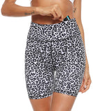 1 x RAW Customer Returns Persit women s short sports trousers, cycling shorts, sports shorts, summer running shorts, leggings, running trousers, short, white leopard - XS 34 - RRP €23.18