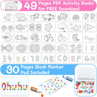 1 x RAW Customer Returns Ohuhu Washable Bingo Dabbers, 8 Colors Dot Markers for Toddlers 40 ml with a Blank 30 Pages Kids Activity Book for Preschool Non-Toxic Water-Based Dot Art Markers - RRP €16.99