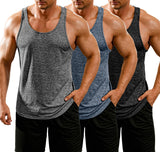 1 x RAW Customer Returns COOFANDY Men s Tank Top 3 Pack Fitness Sports Tank Top for Men Sleeveless Sports Shirt Training Tank Top Black Dark Blue Gray XXL - RRP €28.22