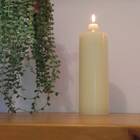 2 x RAW Customer Returns Memoward pillar candles, candle blank for decorating and crafting, length 25 cm, 8 cm , 100 percent paraffin, long burning time 150 hours, DIY baptism birthday wedding communion Christmas confirmation confirmation - RRP €38.3