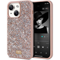 1 x RAW Customer Returns BEZ Phone Case for iPhone 14 Plus Case Glitter, Sparkle Diamond Crystal Bling Case with Bling Co. Series for iPhone 14 Plus, Tuscan Beige - RRP €21.97