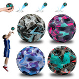 1 x Brand New ZAEFINI 4 Pieces Astro Jump Ball Astro Bouncy Balls High Bounce Hole Ball Make a Popping Sound Rubber Ball Jumps Mini Bouncing Bounce Ball Moon Space Ball, for Kids Party Gift  - RRP €9.77