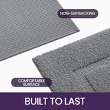 1 x RAW Customer Returns DEXI bathroom rug 50 x 80 cm, non-slip washable bath rug, soft bath mat, microfiber absorbent bath rug, bath mats for bathtub, shower room and bathroom - gray - RRP €28.36