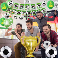 13 x Brand New HXJFGDM 43 pieces football decoration birthday children, football birthday decoration, trophy football balloon for boys football fan birthday party, football cake decoration party accessories with Happy Birthday banner - RRP €113.75