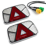 1 x RAW Customer Returns AOHEWEI Trailer Tail Lights Kit 12V 24V Waterproof Indicator Brake Tail Light Reverse Fog Reflector Light with 2pcs 30cm Long 6 Core Cable for Truck Caravan Lorry Van Tractor - RRP €69.99