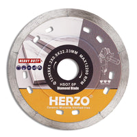 1 x RAW Customer Returns HERZO diamond cutting disc 125mm x 22.23mm, cutting disc for clean cutting of tiles, porcelain, ceramics, fine stoneware - RRP €17.05