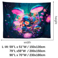 5 x Brand New HYSENM Blacklight Tapestry UV Reactive Tapestries Psychedelic Cat Butterfly Wall Hanging Aesthetic Wall Decoration for Bedroom Living Room Christmas Halloween Birthday Party - RRP €102.0