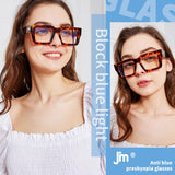 1 x RAW Customer Returns JM 3 Pack Oversized Square Reading Glasses for Women Men, Presbyopic Glasses with Blue Light Blocking 1.5 - RRP €22.5