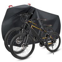 2 x RAW Customer Returns Faireach Bicycle Cover for 2 Bicycles, Bicycle Cover Waterproof with Lock Holes, Bicycle Protective Cover Windproof Anti-Dust Rain Snow UV for Mountain Bike Road Bike - RRP €38.3