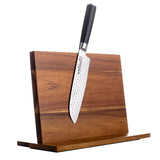 1 x RAW Customer Returns Kirosaku Premium Acacia knife holder, magnetic knife block with timeless design not only protects the blade, but is delivered already assembled 31x22cm, magnetic knife block - RRP €43.45