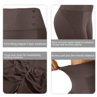 2 x Brand New JN JANPRINT shorts women s cycling shorts short sports pants running pants leggings seamless scrunch butt sports leggings high waist shorts for gym fitness workout yoga cycling brown, L  - RRP €36.28