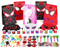 1 x RAW Customer Returns Spider party bags gifts, 122 Spider and his friends gift bags gift set with mask, stickers, etc. Superhero theme bags favors for game prizes, children s birthday party souvenirs - RRP €29.23