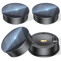 1 x RAW Customer Returns GEARLITE solar lamps replacement top 8cm, garden solar lights spare parts with warm white LEDs, 800 mAh solar battery box with highly efficient solar panels for solar lamps lantern lid garden 4 pieces - RRP €23.99