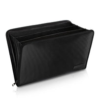 1 x RAW Customer Returns Document folder A4 fireproof file folder with 3 compartments, expandable folder, document bag, certificate folder, file folder, sorting folder, money certificate, portable hand accordion document organiser - RRP €24.19