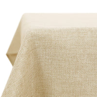 1 x RAW Customer Returns Deconovo Linen Effect Rectangular Tablecloth 140 x 240 cm Beige - RRP €28.49