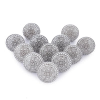 1 x RAW Customer Returns Ajuny Pack of 12 Ceramic Knobs for Bathroom Cabinet Kitchen Cupboard Dresser Drawers and Dresser White and Gray - RRP €18.98