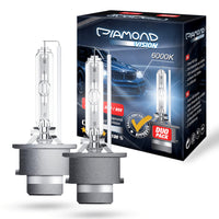 1 x RAW Customer Returns Diamond Vision 2X D2S 85V 35W Xenon Look Approved registration-free Halogen car lamps 6000k Super Ultra White HID Bi Nightbreaker E-mark P32d-2 - RRP €23.15