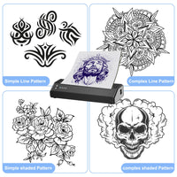 1 x RAW Customer Returns Stencil Printer Wireless, Blackbudda Tattoo Printer Tattoo Transfer Machine Thermal Stencil Printer, for IOS Android PC with 10 Sheets Transfer Paper for DIY - RRP €137.7