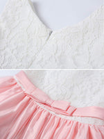 1 x RAW Customer Returns LZH Girl 3D Lace Flower Skirt Sleeveless Party Princess Dress 0-24 Months - RRP €28.22