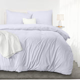 1 x RAW Customer Returns Utopia Bedding bed linen 220x240 set - microfiber duvet cover 240x220 cm 2 pillowcases 65x65 cm - printed white - RRP €21.19