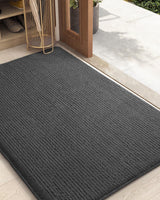 1 x RAW Customer Returns COLOR GEOMETRY indoor doormat 80 x 120 cm, dirt trapper mat non-slip washable entrance carpet inside doormats front door thin doormat inside for entrance, garden, pet dark grey  - RRP €49.99