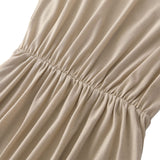 1 x RAW Customer Returns amropi Women s Summer Casual Dress Sleeveless Long Dresses Elegant Maxi Dress Khaki,S - RRP €29.99