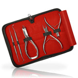 1 x RAW Customer Returns Sunglow Pedicure and Manicure Set - 5 Piece Nail Set Practical nail care set for men and women with nail case - podiatry set made of stainless steel - RRP €16.49