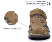 1 x RAW Customer Returns Ahannie Baby Boys and Girls Summer Leather Sandals, Unisex Children s Arch Support Closed Sandals - RRP €19.91