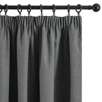 1 x RAW Customer Returns Topfinel 100 Blackout Curtains Ruffle Tape Curtains Opaque Linen Curtains Grey Set of 2 140 x 160 cm Blackout Curtains Decoration Living Room Bedroom - RRP €10.07