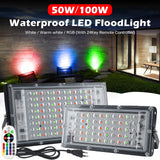 2 x RAW Customer Returns Elegant RGB Outdoor LED Spotlight 50W, 2pcs IP65 LED Spotlight RGB Color Changing DIY Strobe Mode, with Remote Control 16 Colors 4 Modes for DJ Disco, Halloween, Parties, Garden, Courtyard - RRP €53.98