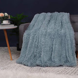 3 x Brand New PiccoCasa Cuddly Blanket Double-Sided Long Hair Blanket Faux Fur Sherpa Blanket Bedspread 2 Colors Very Soft as a Bed Throw Bed Blanket Sofa Blanket for Double Bed Sofa etc. Gray 230x230cm - RRP €299.97