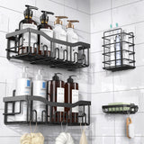 2 x RAW Customer Returns FTOTHH Shower caddy no drilling, 4 bathroom organizer, self-adhesive shower organizer for bathroom storage home decoration kitchen, large capacity, rustproof stainless steel shower shelves - RRP €36.28