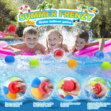 2 x Brand New MHMondawn 12 Pack 6 Colors, Honeycomb Style, Reusable Water Bombs Self-Closing, Quick-Fill Silicone Splash Balls for Kids Adults, Outdoor Summer Fun Water Toys for Party - RRP €38.4