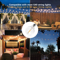 1 x RAW Customer Returns BRIMAX 25 pieces E12 LED light bulb 1W warm white 2200K G40 LED lamp outdoor globe AC230V outdoor lights clear glass filament thread lamp for bedrooms, terraces, camping, streets not dimmable - RRP €23.99