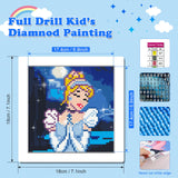 6 x Brand New NAIMOER Princess Diamond Painting Kits with Frame, Framed Anime Diamond Painting for Kids Adults, 5D Cartoon Diamond Painting Adults Mosaic Craft for Home Decor 8x8inch - RRP €122.4