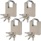 1 x RAW Customer Returns Kurtzy 4 Pack Keyed Padlocks - Large 92.5mm Padlock with 9.5mm Hooks - Solid Iron Burglar-Proof Padlock for Garages, Containers, Sheds, Shutters, Lockers, Gates - RRP €31.25