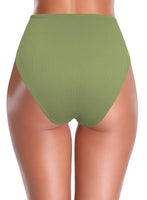 1 x RAW Customer Returns SHEKINI Women s Bikini Bottoms High Waist Stylish Design Tummy Control Swimming Shorts Abdominal Control Retro Swimming Trunks M, Green  - RRP €19.26