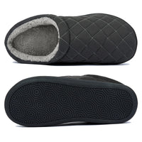 1 x Brand New NeedBo Men s Slippers Memory Foam Slippers Fleece Lining Comfortable and Warm Non-Slip Plaid Home Slippers Indoor Outdoor,Dark Grey,4344 EU - RRP €51.6