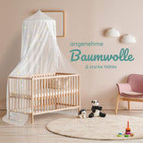 1 x RAW Customer Returns BEARTOP canopy for children s rooms 6 colours no drilling required tulle with sturdy ring ring is inserted into fabric hem length approx. 270cm for children s rooms, playrooms and much more transparent with stars - RRP €33.35