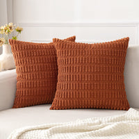 1 x RAW Customer Returns MIULEE Set of 2 60 x 60 cm Corduroy Cushion Covers Modern Cushion Covers Decorative Sofa Cushions Throw Pillows Soft Decorative Pillowcase for Living Room Sofa Bedroom Boho Decor Caramel - RRP €23.99