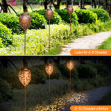 1 x RAW Customer Returns JOYCREATOR Metal Pack of 2 Solar Lamps for Outdoor Garden with IP65 Waterproof, Warm White LED Oriental Solar Lights Patio Balcony Christmas Decoration - RRP €38.61