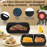 1 x RAW Customer Returns Airfryer accessories for Ninja Foodi Flexdrawer AF500EU 10.4 L, 1 10.4L and 2 5.2L silicone mold for Ninja hot air fryer af500de accessories, other accessories included - RRP €39.99