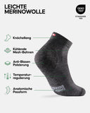 1 x RAW Customer Returns DANISH ENDURANCE Merino Hiking Socks Low-Cut, 3 Pack Grey, 35-38  - RRP €30.82