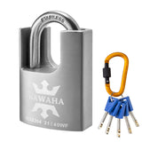 4 x RAW Customer Returns KAWAHA 21 40KD-5K High security stainless steel padlock with key for indoor and outdoor use SUS304 stainless steel, robust, rust-proof 40 mm , different locking - 5 keys - RRP €111.96