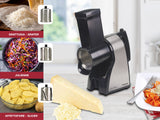 1 x RAW Customer Returns BEPER BP.400 Electric Vegetable Slicer and Cheese Grater in Steel - Cheese Grater, Slices or Julienne Cuts Vegetables - RRP €62.2