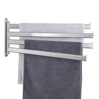 1 x RAW Customer Returns KES Towel Holder Swivel Towel Rail 4 Arms Bathroom Stainless Steel SUS304 Bath Towel Holder 50CM 180 Rotation Brushed, A2104S4L50-2 - RRP €61.5