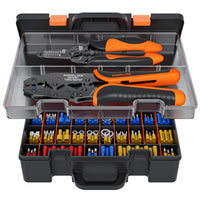 1 x RAW Customer Returns SOMELINE Crimping pliers cable lugs set, crimping pliers set, cable lug pliers for 0.34-6mm cable sleeves with 36 types of insulated cable lugs, crimping pliers, pressing pliers, cable lug pliers- RRP €41.98